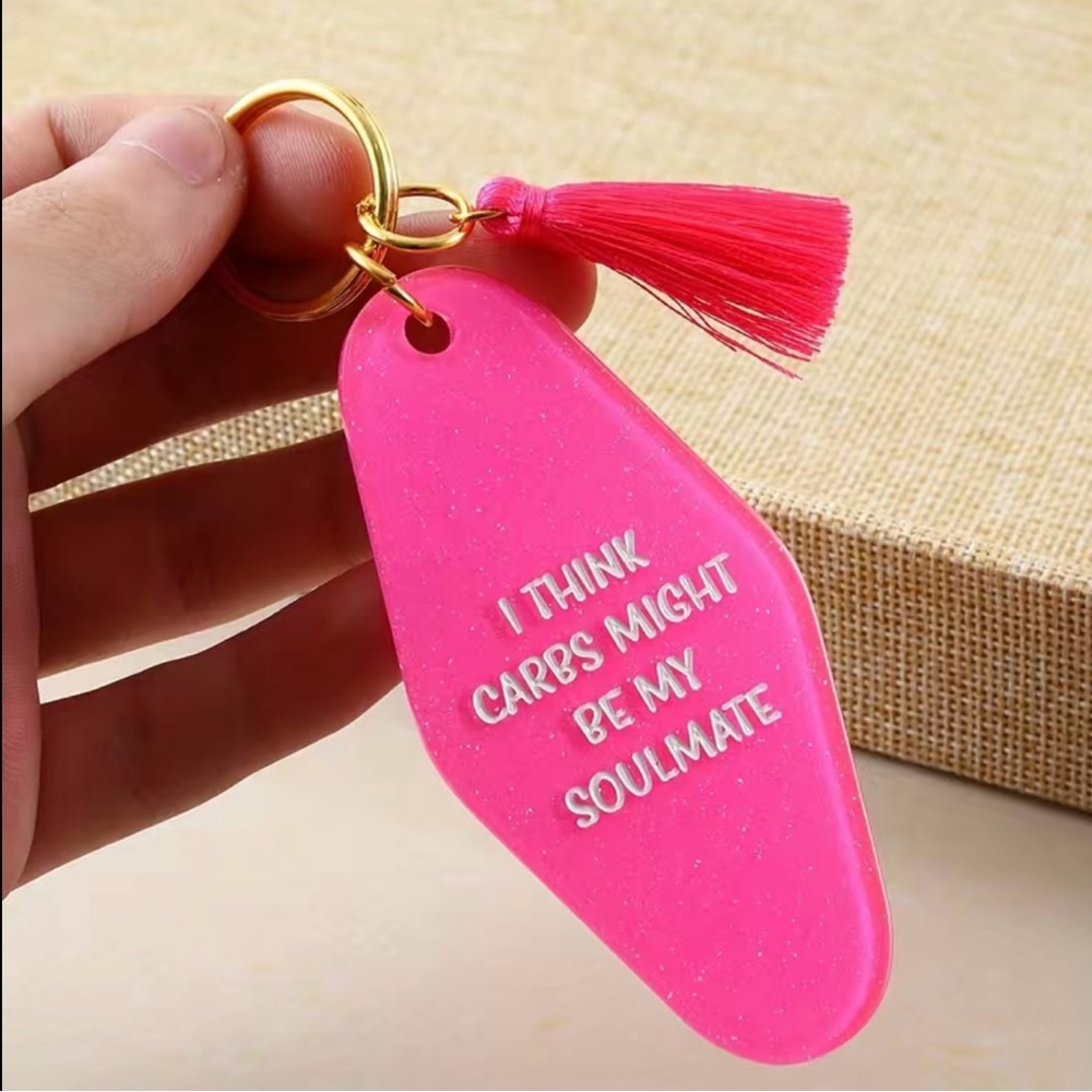 NWT Funny Carbs Keychain